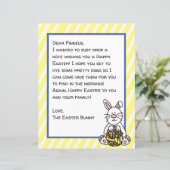 Papier Lettre lapin de Pâques personnalisée (Debout devant)
