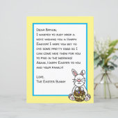 Papier Lettre lapin de Pâques personnalisée (Debout devant)