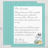 Papier Lettre lapin de Pâques religieuse pour votre prosp (Devant / Derrière)