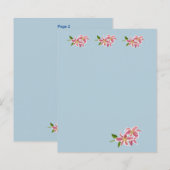 Papier LETTRE Lily (Devant / Derrière)