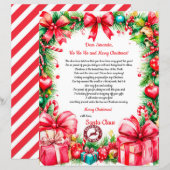 Papier Lettre magique personnalisée du Père Noël (Devant / Derrière)