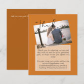 Papier LETTRE Merci PHOTO VRAI COULEURS Mariage budgétair (Devant / Derrière)