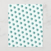 Papier LETTRE Mint Green Eucalyptus Branches Monogramme (Dos)