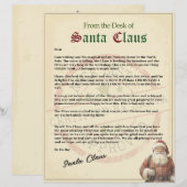 Papier Lettre "Nice List" Traditionnelle De Père Noël (Devant / Derrière)