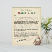 Papier Lettre "Nice List" Traditionnelle De Père Noël (Debout devant)