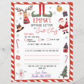 Papier Lettre officielle au Père Noël (Devant)