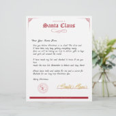 Papier Lettre officielle Rouge Blanc Du Père Noël (Debout devant)