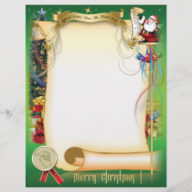 PAPIER LETTRE PÈRE NOËL (Devant)