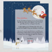 Papier LETTRE Père Noël PERSONNALISÉE DU Pôle Nord (Devant / Derrière)