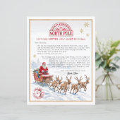 Papier Lettre Père Noël personnalisée pour enfants (Debout devant)