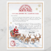 Papier Lettre Père Noël personnalisée pour enfants (Devant)