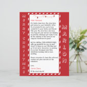 Papier Lettre personnalisée de Noël du Père Noël pour les (Debout devant)