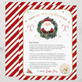 Papier Lettre personnalisée de Père Noël (Devant / Derrière)