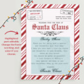 Papier Lettre personnalisée de Père Noël