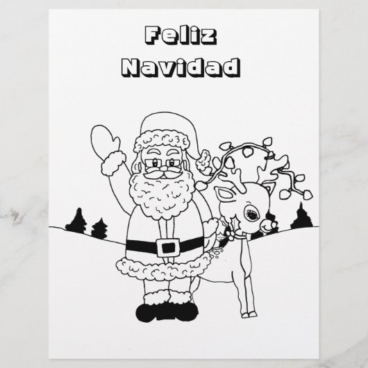 Papier Lettre personnalisée de Père Noël avec Elfe hispan (Dos)