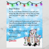 Papier Lettre personnalisée de Père Noël + Coloriage (Devant)