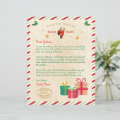 Papier Lettre personnalisée de Père Noël North Pole Mail (Debout devant)
