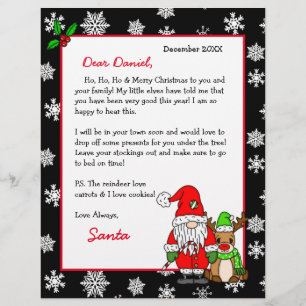 Papier Lettre personnalisée de Père Noël pour enfants