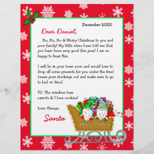 Papier Lettre personnalisée de Père Noël pour enfants