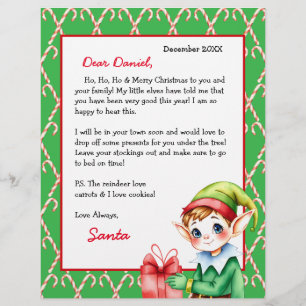 Papier Lettre personnalisée de Père Noël pour enfants
