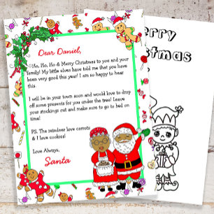 Papier Lettre personnalisée de Père Noël pour enfants