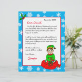 Papier Lettre personnalisée de Père Noël pour enfants (Debout devant)