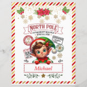 Papier Lettre personnalisée de Père Noël pour enfants Gif (Dos)