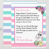 Papier Lettre personnalisée du lapin de Pâques (Devant / Derrière)