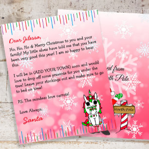 Papier Lettre personnalisée du Père Noël
