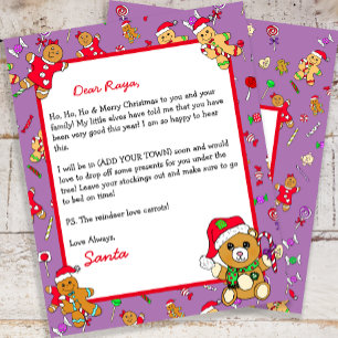 Papier Lettre personnalisée du Père Noël