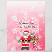 Papier Lettre personnalisée du Père Noël (Dos)