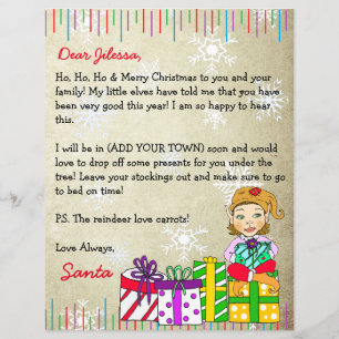 Papier Lettre personnalisée du Père Noël
