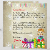 Papier Lettre personnalisée du Père Noël (Devant / Derrière)