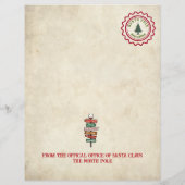Papier Lettre personnalisée du Père Noël (Dos)
