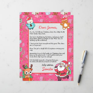 Papier Lettre personnalisée du Père Noël pour enfants