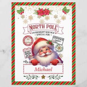 Papier Lettre personnalisée du Père Noël pour les enfants
