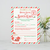 Papier Lettre personnalisée officielle du Pôle Nord au Pè (Debout devant)