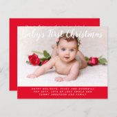 Papier LETTRE PHOTOGRAPHIQUE DE Noël Budget Baby First (Devant / Derrière)