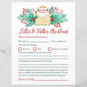 Papier LETTRE POUR ENFANTS AQUATICOLE À Père Noël / Père (Devant)