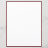 Papier LETTRE ROSE ROUGE Élégante & Romantique (Dos)