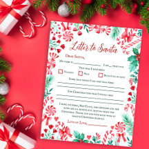 LETTRE sucre de canne Aquarelle Kids à Père Noël