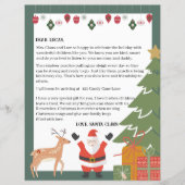 Papier LETTRE SYMPA Père Noël POUR LES ENFANTS (Devant)