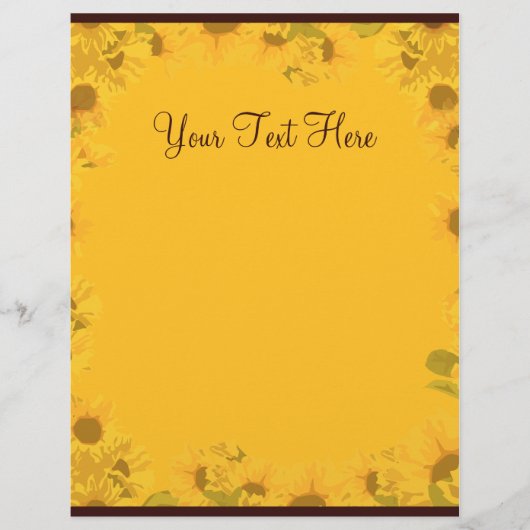 Papier Lettre Tournesol (Devant)