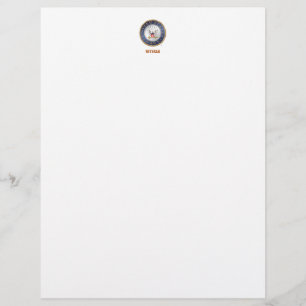 Papier LETTRE Vétéran de la marine américaine