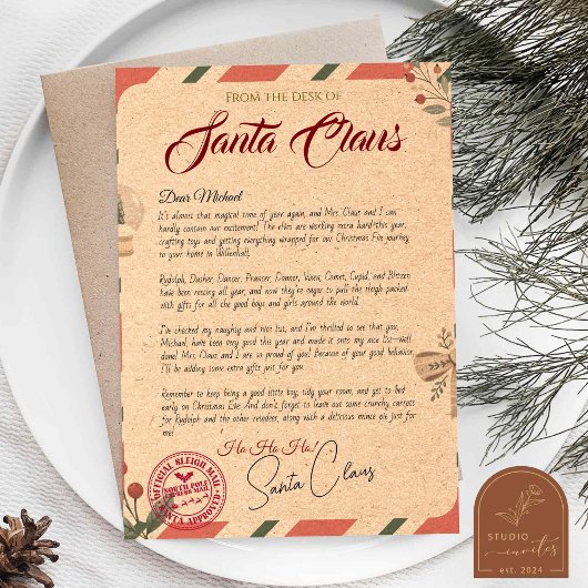 Papier Lettres du Père Noël