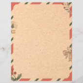 Papier Lettres du Père Noël (Dos)