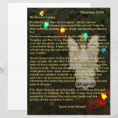 Papier Lettres personnalisées de Père Noël Angel Lights (Devant / Derrière)