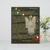 Papier Lettres personnalisées de Père Noël Angel Lights (Debout devant)