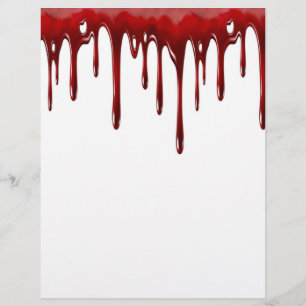 Papier Lèvres de sang tombées blanc