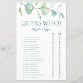 Papier LGBTQ Devine Qui Joue À Eucalyptus (Devant)